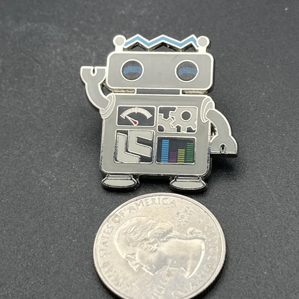 LootCrate 2017 September Robotic Theme Robot Lapel Hat‎ Pin